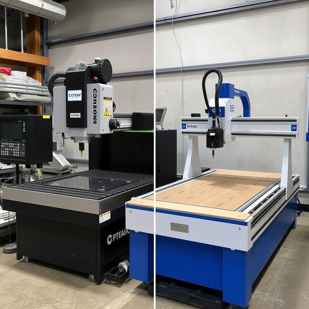 cnc milling machine vs. cnc router